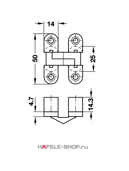 Петля siso врезная 180 vici 60